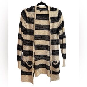 Torrid Striped Black and Cream Cardigan